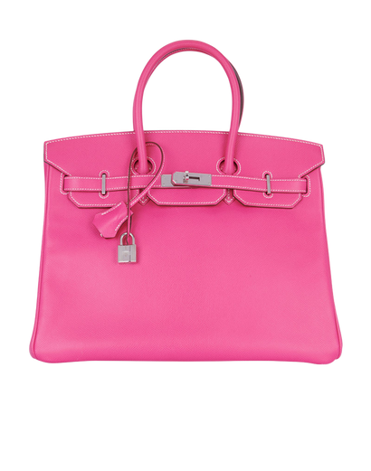 Birkin Candy 35 in Epsom Rose Tyrien Rubis, front view
